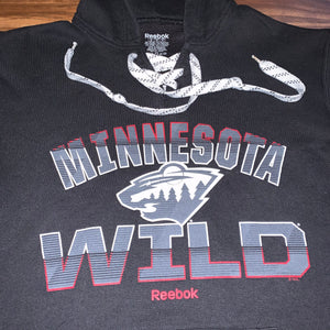 M/L - Minnesota Wild Reebok Lacer Hockey Hoodie