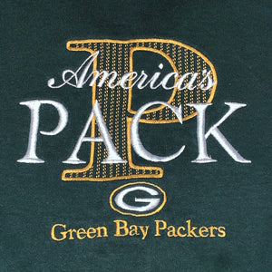 XL - Vintage Green Bay Packers Embroidered Crewneck