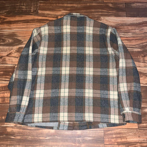 L/XL - Vintage 1940s/50s Chippewa Woolen Mills Wisconsin Flannel Jacket