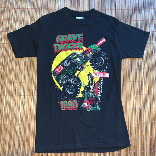 M - Vintage 1990 Grave Digger Reaper Shirt