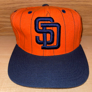 Vintage NWOT San Diego Padres Pin Striped Snapback Hat