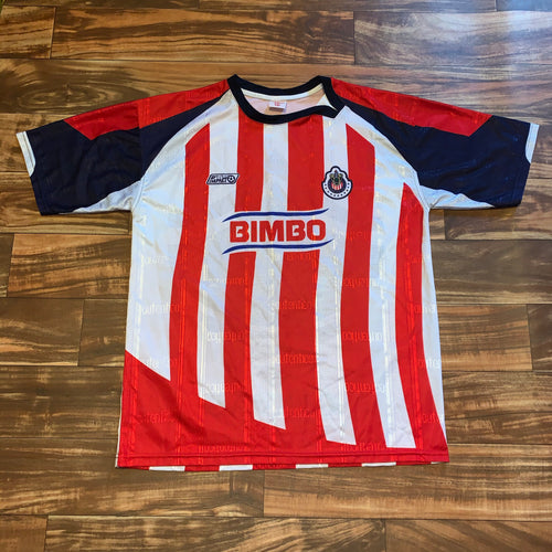 L/XL - Bimbo Striped Chivas Soccer Jersey