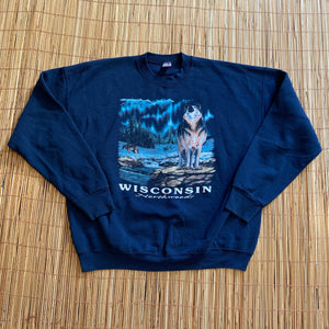 XXL - Vintage Wisconsin Northern Lights Sweatshirt
