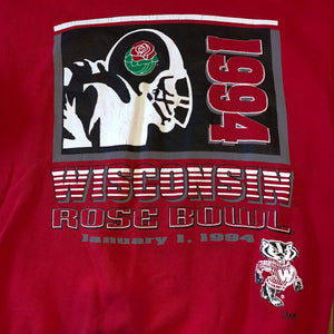 L(Fits Big-See Measurements) - Vintage 1994 Badgers Rose Bowl Sweater