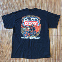 Load image into Gallery viewer, XL - Route 666 Ticket To Hell Skull Biker Shirt