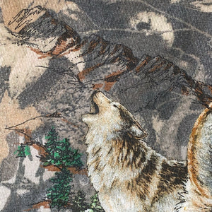 S - Vintage Wolf Camo Nature Shirt