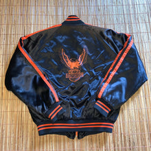 Load image into Gallery viewer, XL - Vintage 1970s AMF Harley Davidson Satin Quilted Jacket