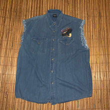 Load image into Gallery viewer, XL - Sturgis 2010 Black Hills Rally Denim Cutoff Shirt