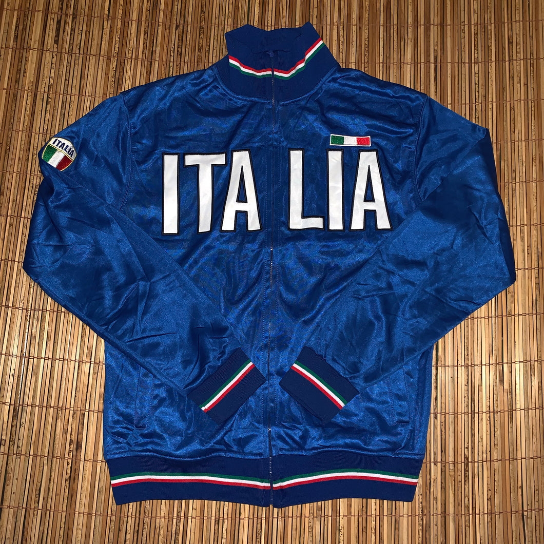 XXL (See Measurements) - Italia 2-Sided Spellout Track Jacket