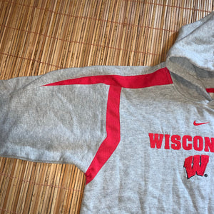 Youth L - Wisconsin Badgers Nike Center Check Hoodie