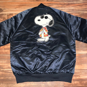M/L - Vintage Snoopy Joe Cool Satin Jacket