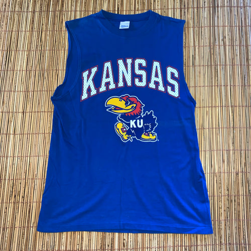 M(See Measurements) - Vintage 90s Kansas Jayhawks Cutoff Shirt