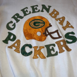 L - Vintage Homemade Style Packers Sweater
