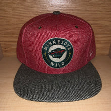 Load image into Gallery viewer, Minnesota Wild NHL Hockey Leather Brim Wool Hat