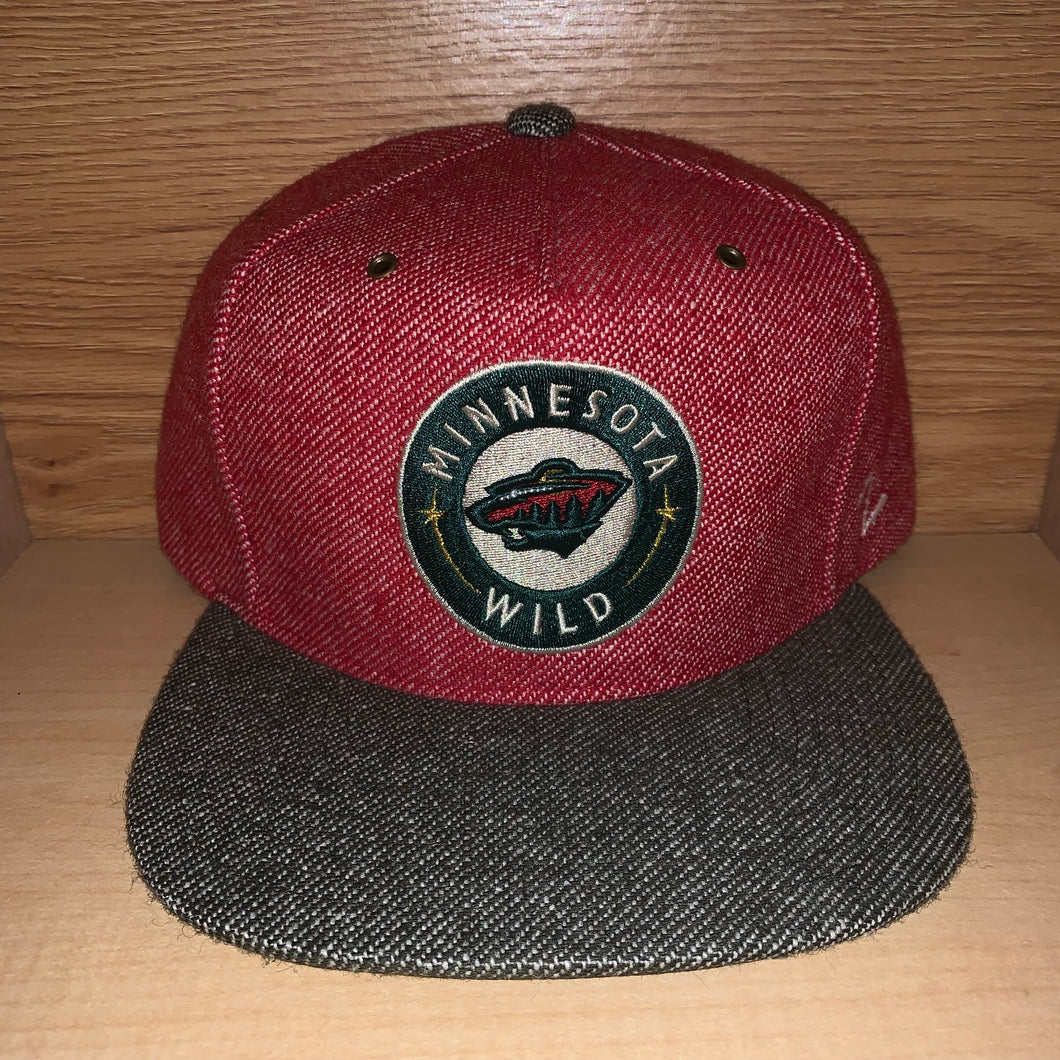 Minnesota Wild NHL Hockey Leather Brim Wool Hat