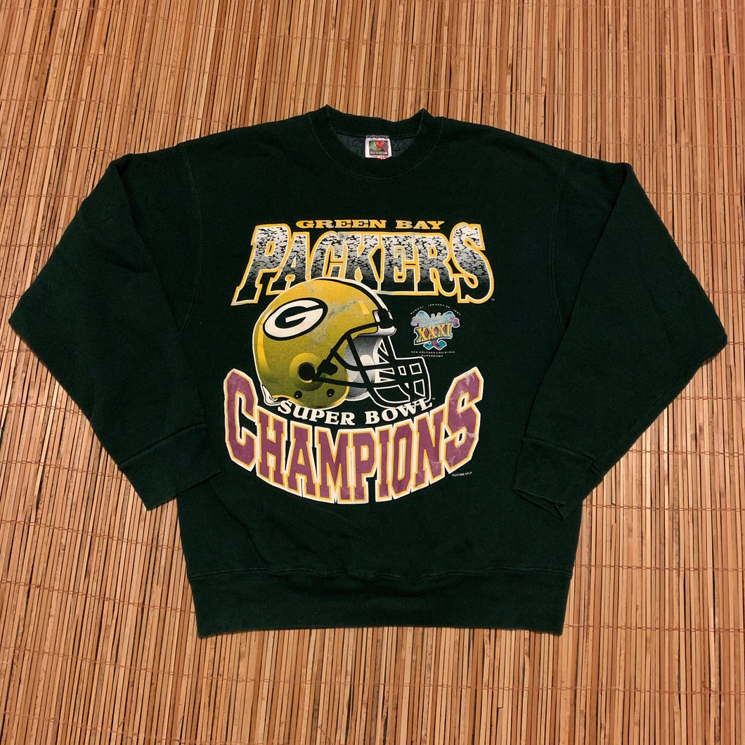 L - Vintage Green Bay Packers Super Bowl Crewneck