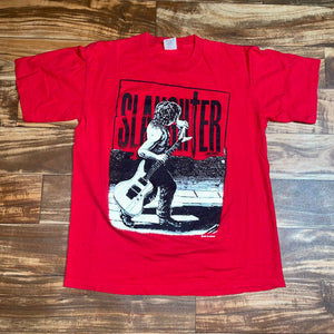 L - Vintage 1992 Slaughter The Wild Life Band Tour Shirt