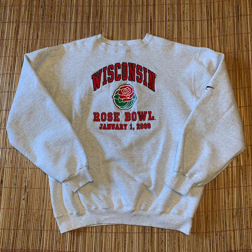 L - Vintage Badgers Rose Bowl Reebok Sweater