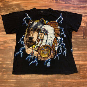 Short L - Vintage American Thunder Native American Shirt