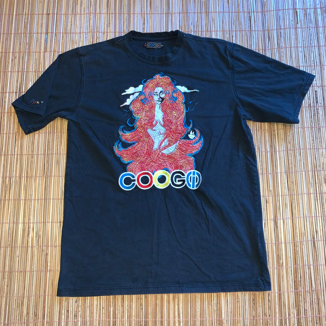 XXL - Coogi Embroidered Mermaid Lady Shirt
