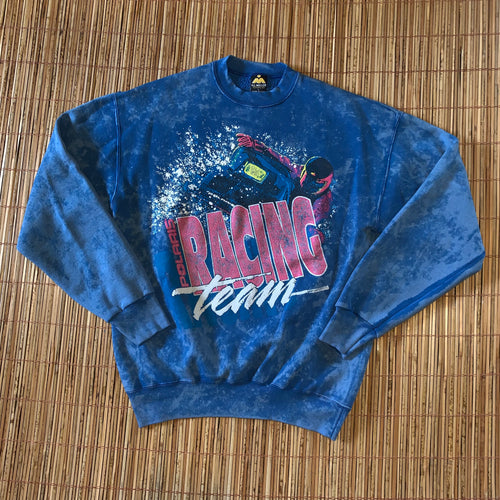 L - Vintage Polaris Team Racing Snowmobile Sweater