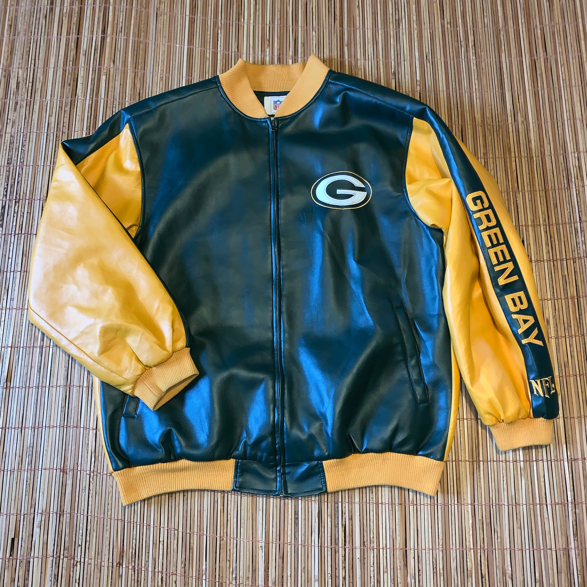 L - Green Bay Packers Leather Jacket – Twisted Thrift