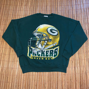 L/XL - Vintage 1996 Green Bay Packers Helmet Crewneck