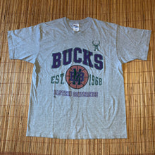 Load image into Gallery viewer, XL(Fits Big-See Measurements) - Vintage 90s Milwaukee Bucks Shirt