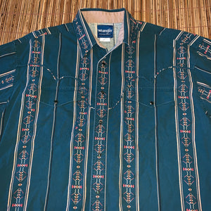 XL - Vintage Wrangler Western Button Up Shirt