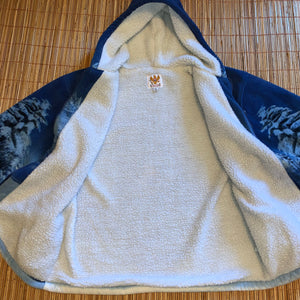 XL - Grizzly Bear Sherpa Lined All Over Print Hoodie