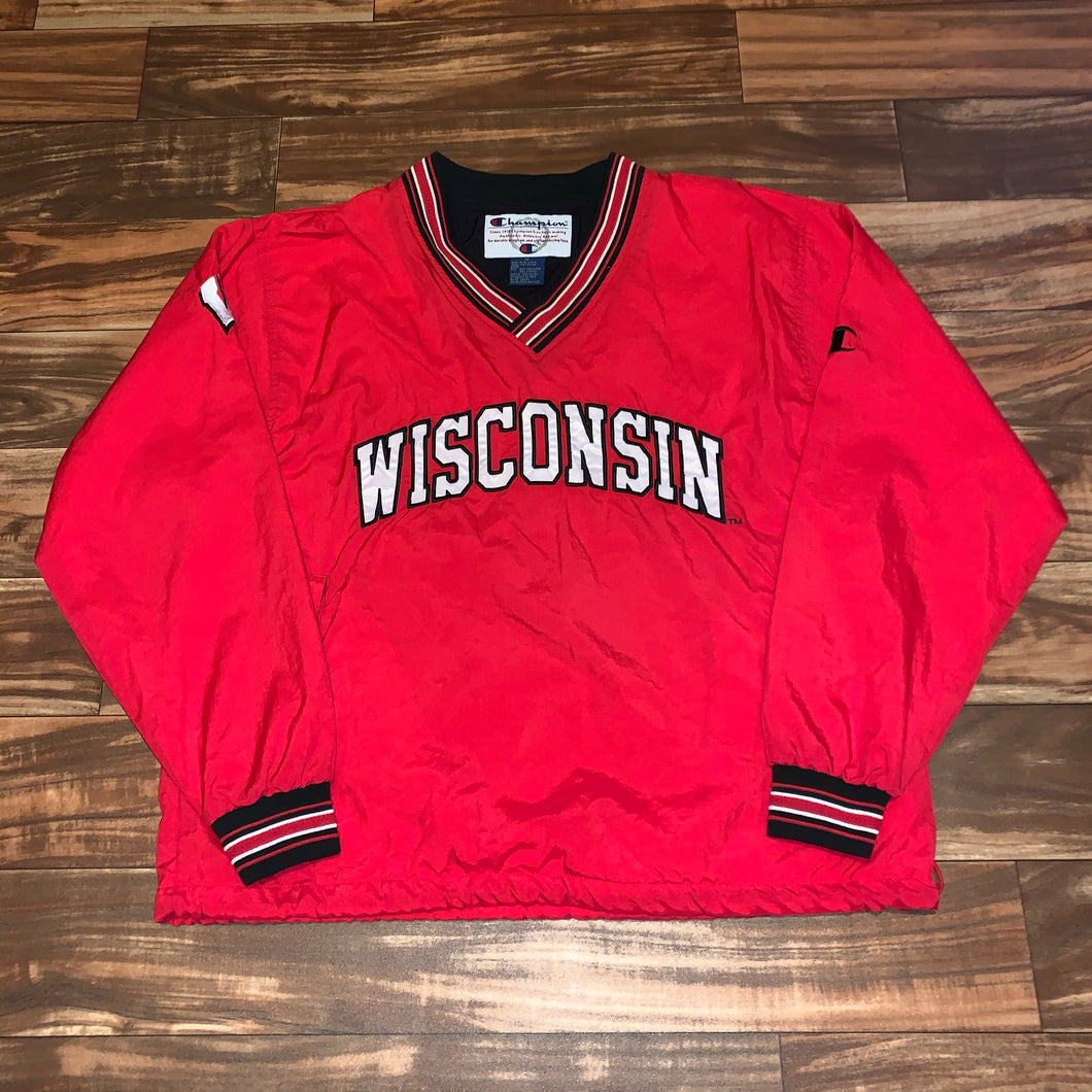 XL - Vintage Wisconsin Badgers Champion Windbreaker
