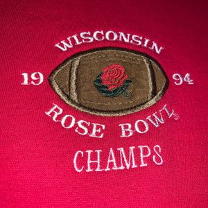 M - Vintage 1994 Wisconsin Badgers Rose Bowl Crewneck