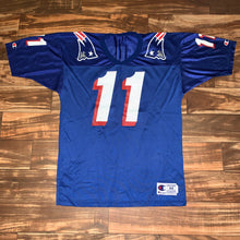 Load image into Gallery viewer, Size 44 - Vintage New England Patriots Drew Bledsoe Champion Jersey