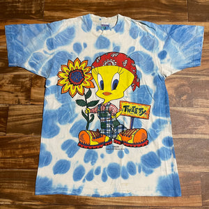 L - Vintage 1994 Tweety Bird Freeze Tie Dye Shirt