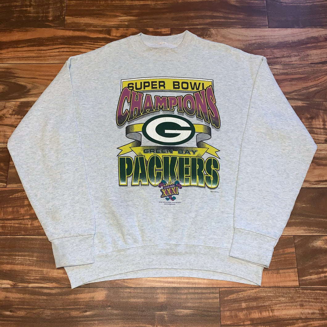 L/XL - Vintage Packers Super Bowl Crewneck