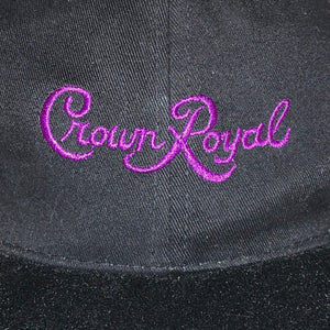 Vintage Crown Royal Suede Brimmed Strapback Hat