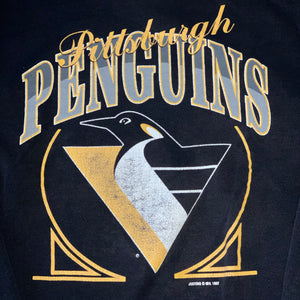 XL(See Measurements) - Vintage 1992 Pittsburgh Penguins NHL Hockey Sweater