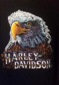 L - Vintage 1980s Harley Davidson 3D Emblem Shirt