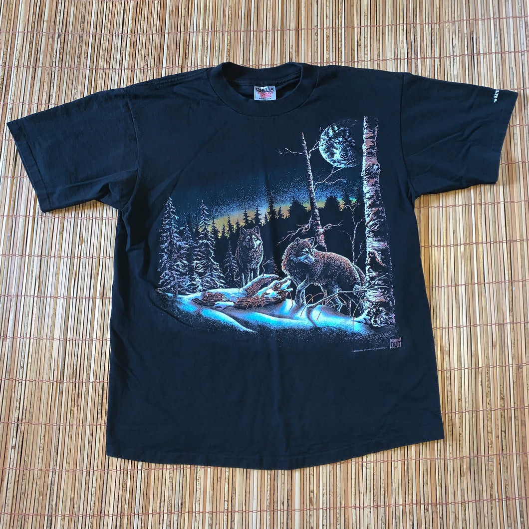 L - Vintage 1993 Wolf Faces Nature Shirt