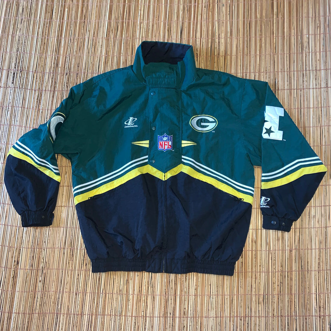 L - Vintage 90s Green Bay Packers Logo Athletic Jacket