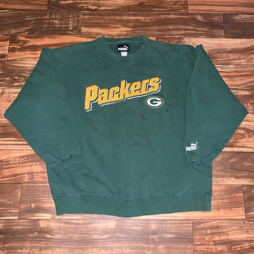 XL/XXL - Vintage Green Bay Packers Puma Crewneck