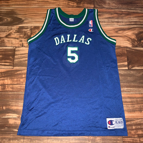 Youth XL - Vintage Dallas Mavericks Jason Kidd Champion Jersey