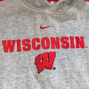 Youth L - Wisconsin Badgers Nike Center Check Hoodie