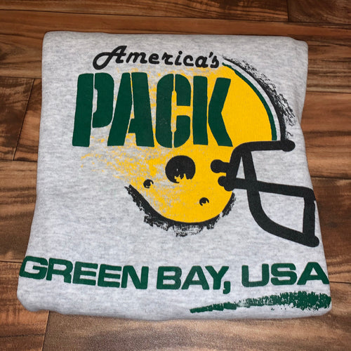 M/L - Vintage Green Bay Packers Helmet Crewneck