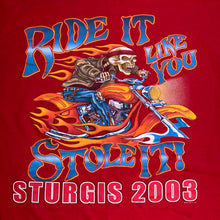 Load image into Gallery viewer, L - Sturgis 2003 Ride It Like You Stole It Shirt