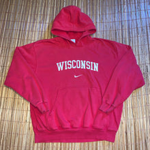 Load image into Gallery viewer, XL/XXL - Vintage/Early 2000s Stitched Nike Wisconsin Hoodie