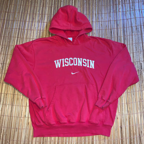 XL/XXL - Vintage/Early 2000s Stitched Nike Wisconsin Hoodie