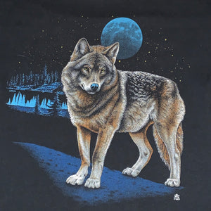 XL - Vintage 1987 Graphic Wolf Moon Shirt
