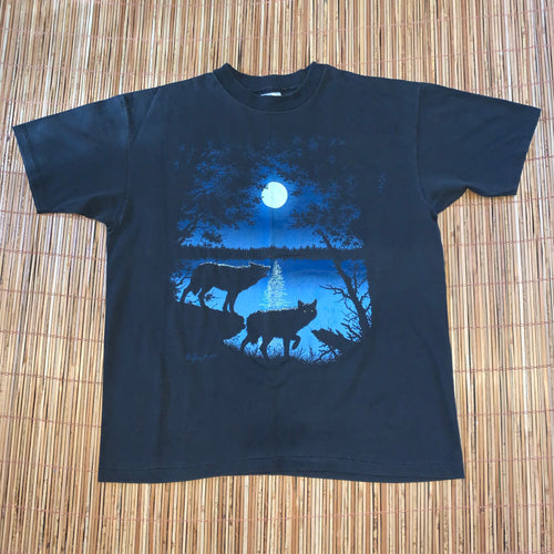XL - Vintage 90s Wolf Moon Nature Shirt