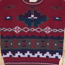 Load image into Gallery viewer, L - Vintage LL Bean 100% Wool Aztec Sweater